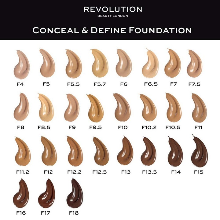 Immagine prodotto Makeup Revolution Fondotinta Conceal & Define F9 23ml - 1 pz. (Nº F9)