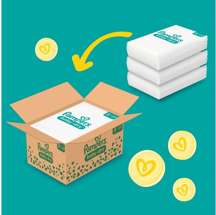 Actual product image Pampers Baby-Dry (Size 3, Monthly box, 222 pcs.)