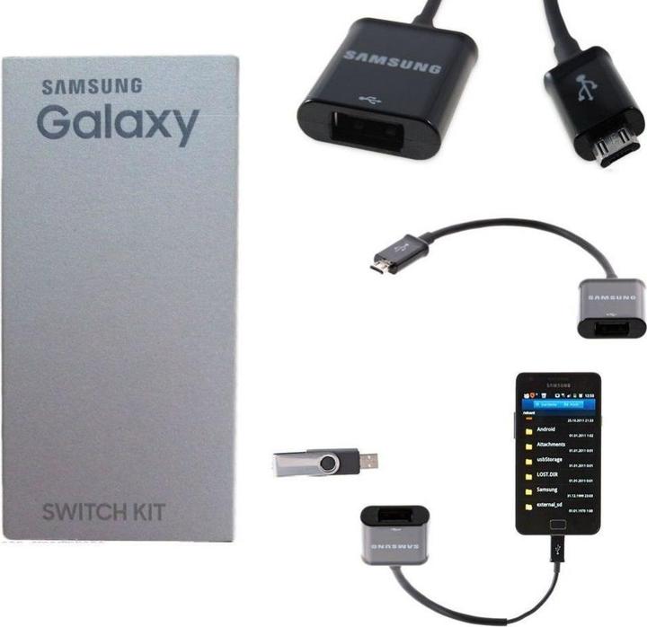 Actual product image Samsung Galaxy Data Transfer Switch Kit, microUSB-to-USB, black (USB 2.0)
