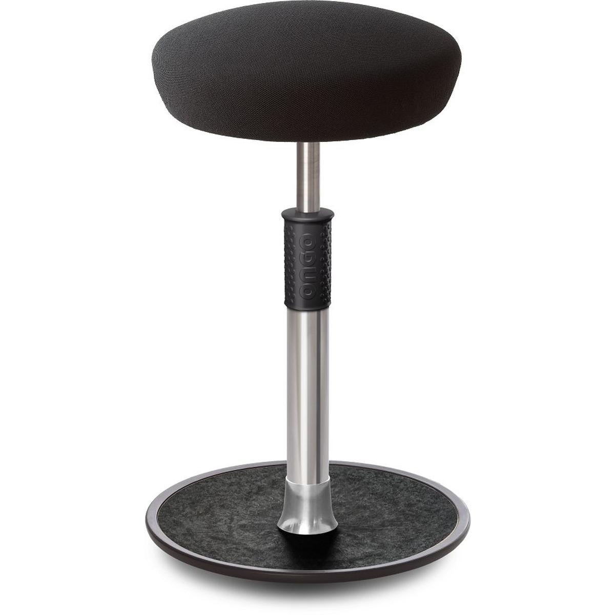 Ongo, Bürostuhl, Sitz- Stehhocker Free Tall Hutsitz Gestrick schwarz chrom /schwarz