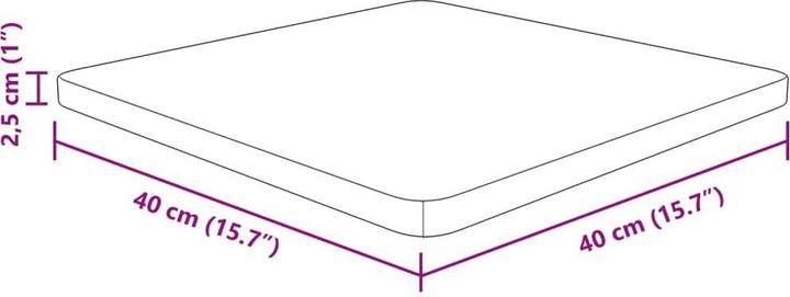 Actual product image VidaXL Isabel (40 x 40 x 2,5 cm)