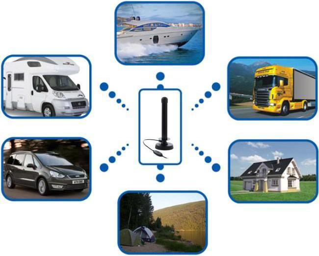 Produktbild Nvox Mistral mi-ant100 ultra-sensitive waterproof active antenna car tv dvb-t with magnetic shoe