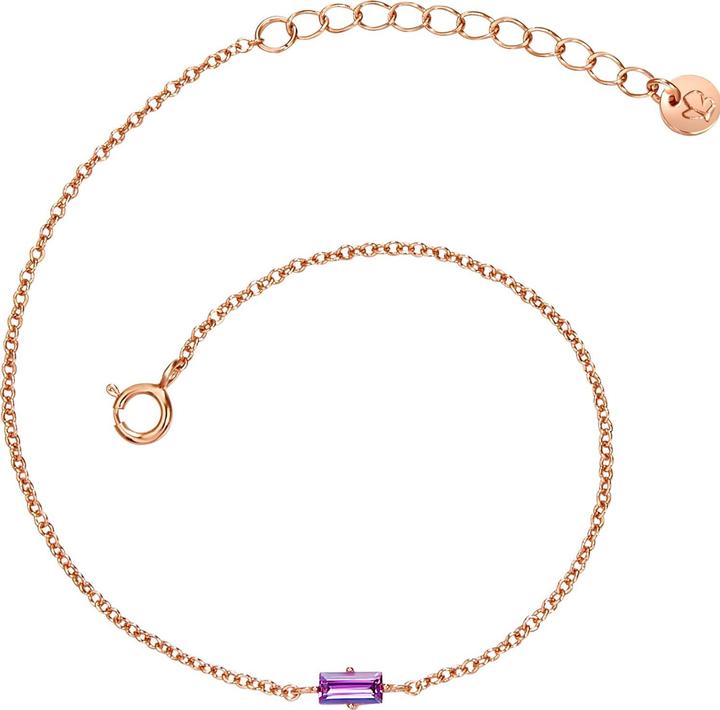 Immagine prodotto Glanzstücke München Donna Argento Zirconia Oro Rosa 17,0 cm Lunghezza base + 3,0 cm Estensione - 26677 (17 cm, Argento 925)