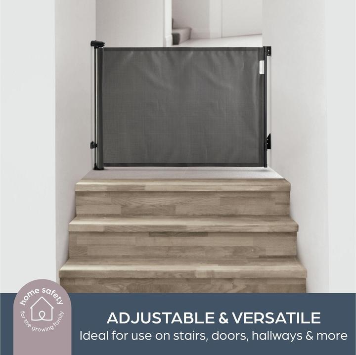 Actual product image Dreambaby Türschutzgitter Glide n Hide 60 cm - 140 cm Schwarz (60 cm)