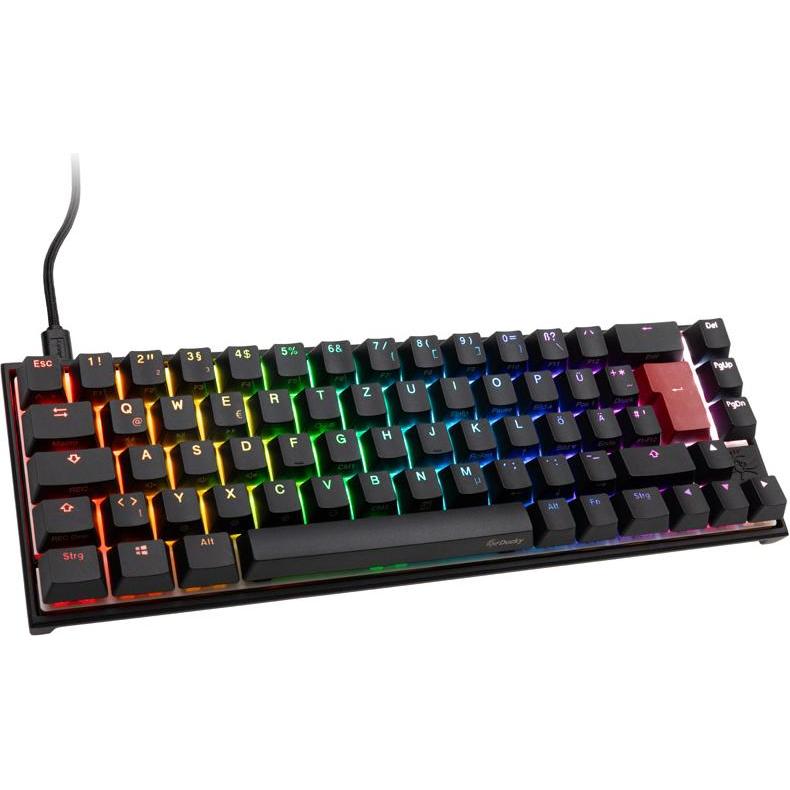 Thumbnail - Ducky Mecha Pro SF Gaming Tastatur - Cherry MX-Brown (DE, Kabelgebunden), Tastatur, Schwarz