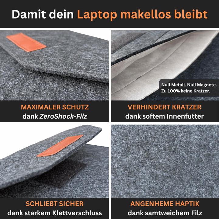 Immagine prodotto Only-Bags.Store Laptoptasche Filzhülle für MacBook (15", Apple)