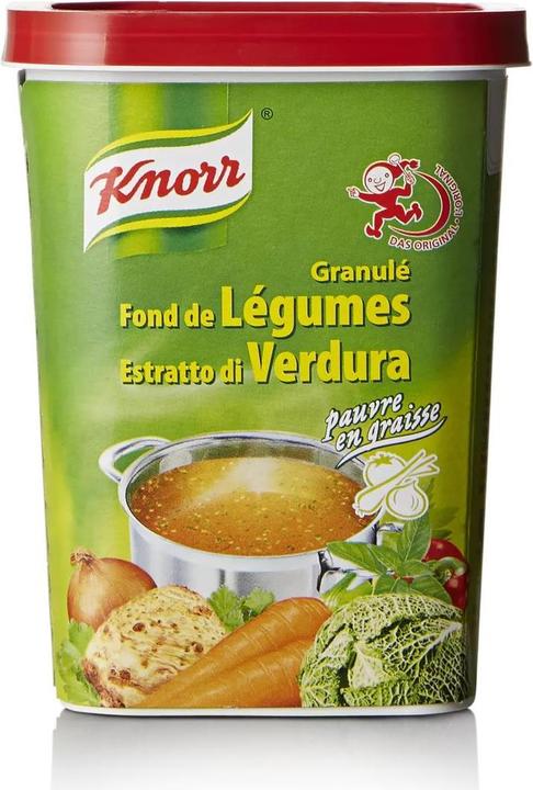 Produktbild Knorr Gemüse Extrakt Bouillon Granulat fettfrei mit Kräutern, leicht portioniert, ideal für klare Suppen