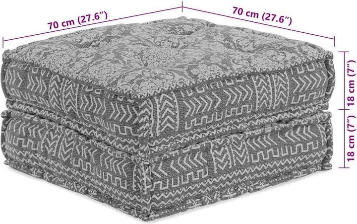 Produktbild vidaXL Baumwoll Pouffe