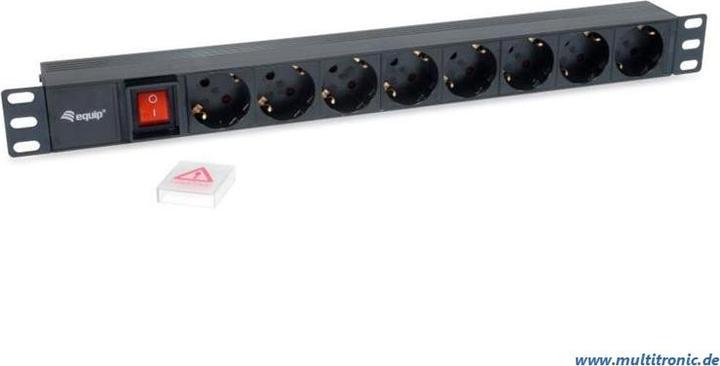 Produktbild equip Steckdosenleiste 1HE8fach Schukon. (8 x, CEE 7/3, 1.80 m)