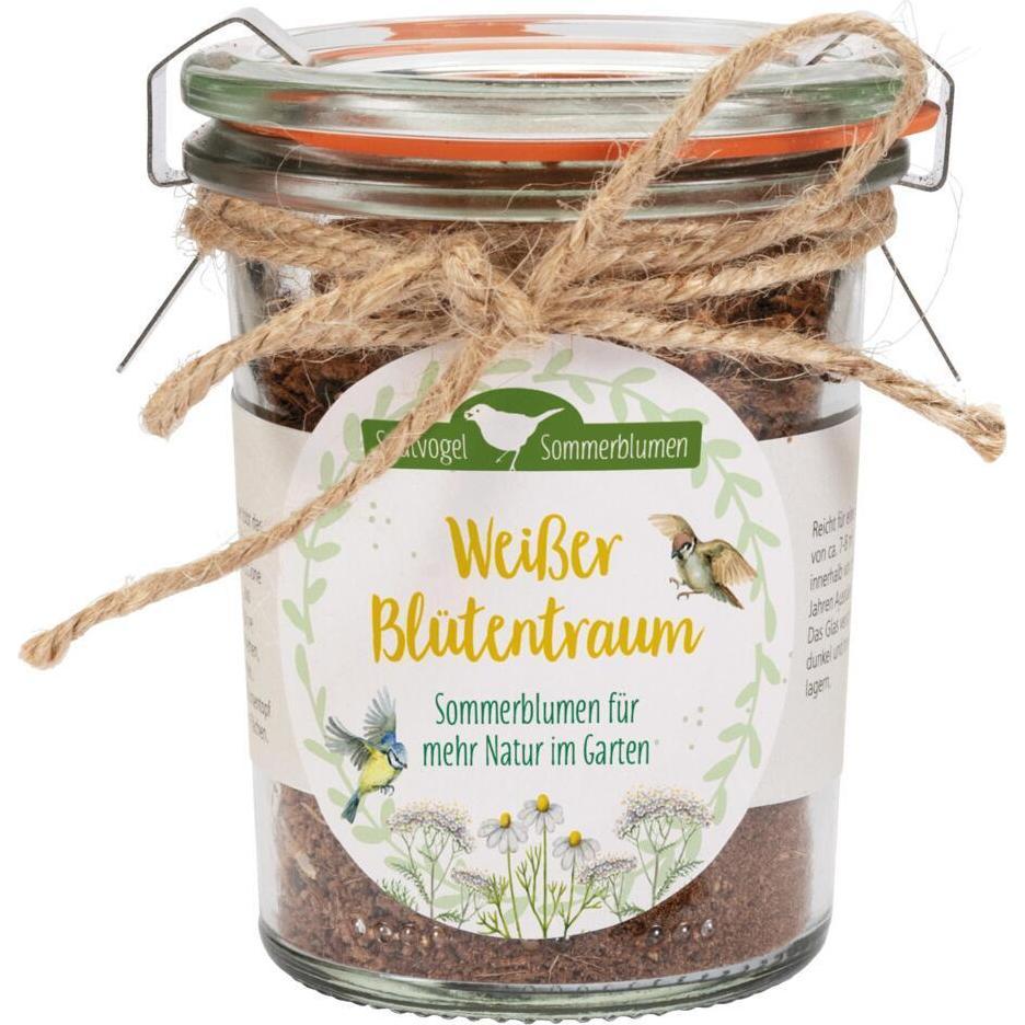 Brunnen, Blumenstrauss, Weisser Blütentraum - Sommerblumen für mehr Natur im Garten (Trockenblumen)