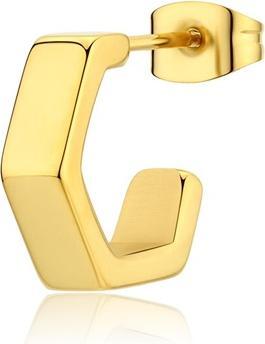 Immagine prodotto Sagapo S'Agapo Snap Snp33 Gold-Plated Round Single Earring (Oro)