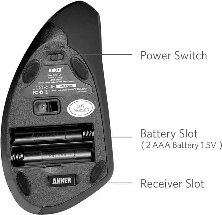Actual product image Anker 2.4 G Vertical Wireless Ergonomic (Wireless)