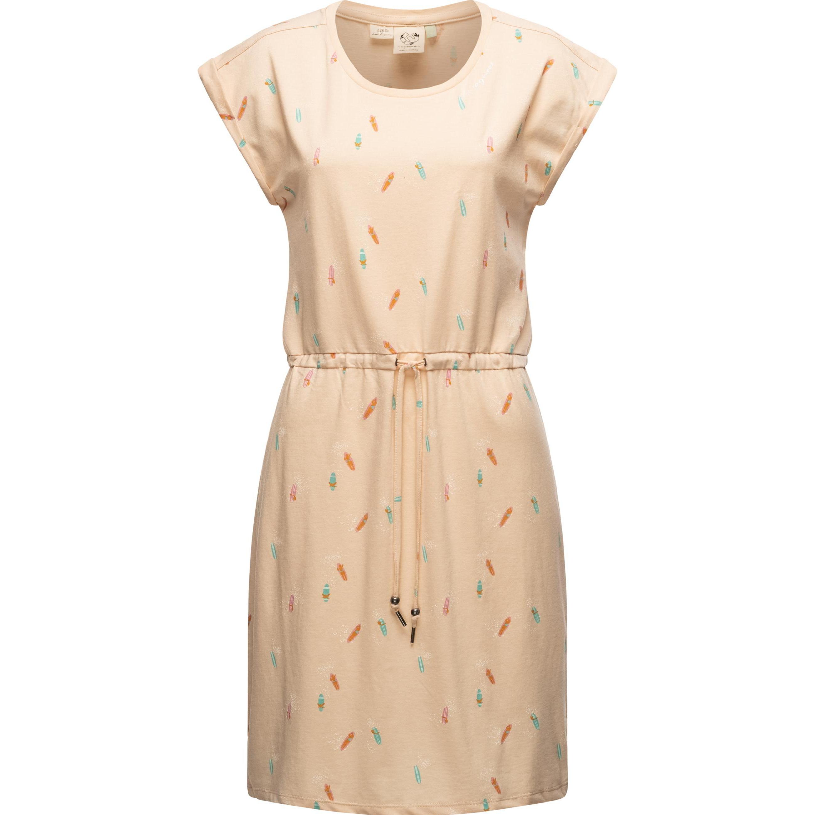 Ragwear, Damen, Kleider, Mallory Print Dress Organic, Beige, (L)