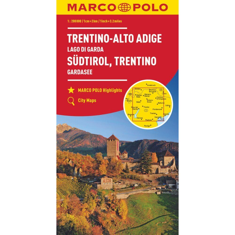 Marco Polo Karte Südtirol, Trentino, Ga, Landkarte