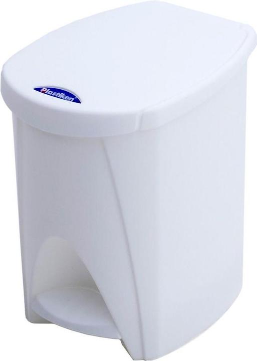Image du produit Plastiken Seau à pédale blanc 20 x 26 x 28 cm 7 l (7 l)