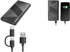 Actual product image LogiLink Mobile auxiliary battery, 10,000 mAh, 2x USB, black Portable auxiliary battery for smartphones & (10000 mAh, 18 W, 37 Wh)