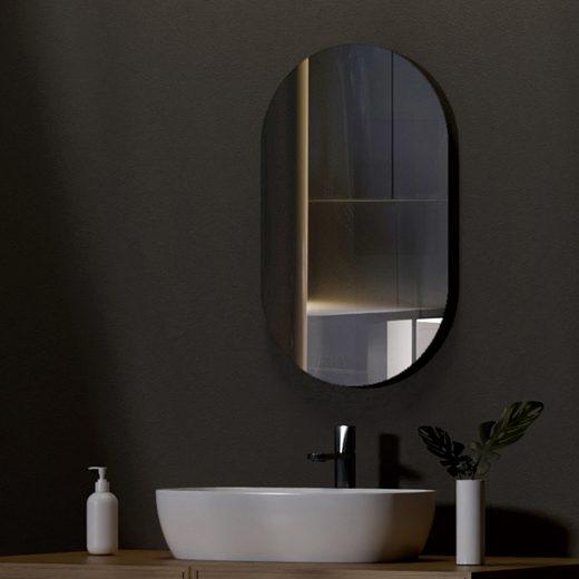 Actual product image Emke Oval Bathroom Mirror 40*70cm, HD Wall Mirror For Bathroom/Hallway, Vertical/Horizontal