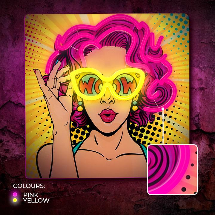 Immagine prodotto Forever Light Neon ART LED POWER WOMAN giallo-viola FLA02