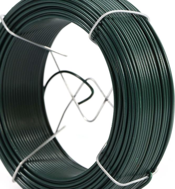 Produktbild Wiltec Gartendraht grün Ø1,6mm Bindedraht 50m Stahl verzinkt PVC Pflanzendraht (50 m)