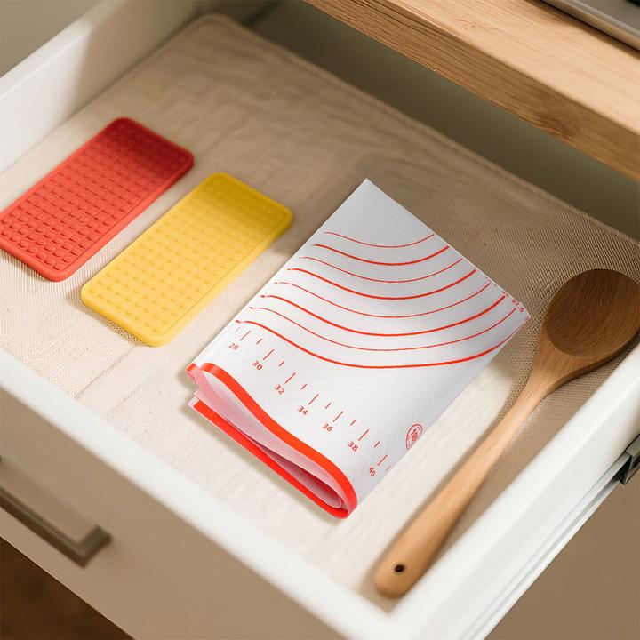 Image du produit Ideoon 2er-Set Silikon-Backmatte mit Messangaben & Schablonen, 60 x 40 cm (60 x 40 cm)
