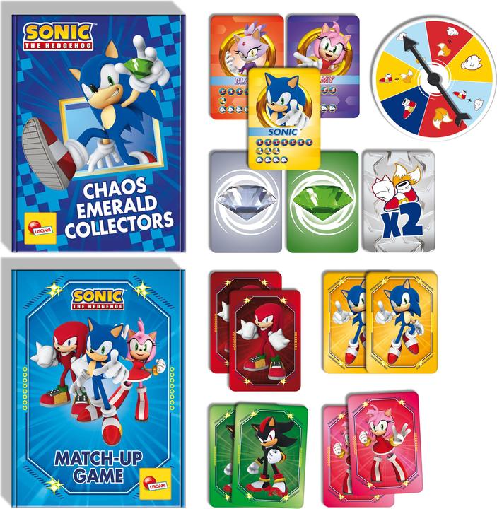 Actual product image Lisciani Sonic 2 In 1 Card Games In A Backpack