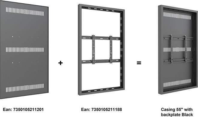 Image du produit Multibrackets Cadre de moniteur panneau arrière, 65"/1249