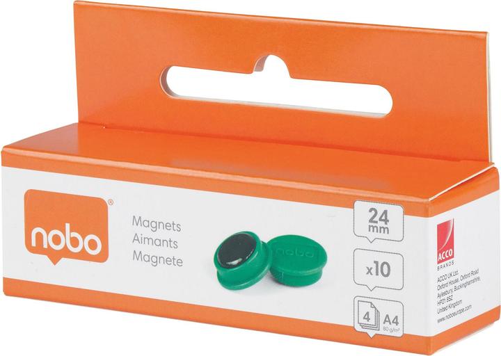 Immagine prodotto Nobo Magnete rotondo 24mm 1915296 verde 10 pezzi (10 x)