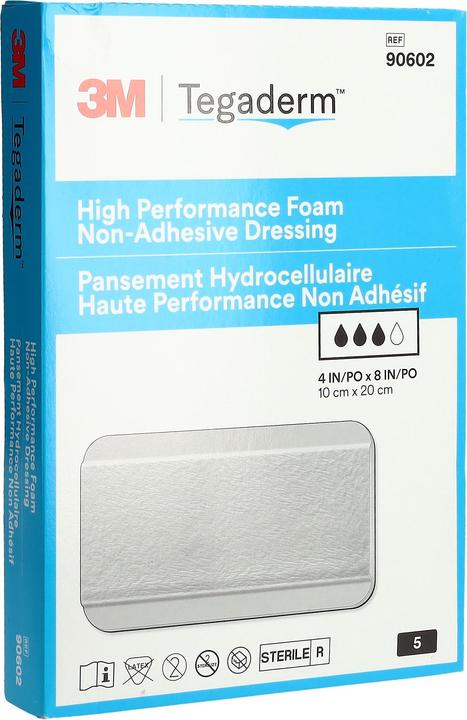 Produktbild 3M Tegaderm High Performance Foam Schaumkompresse 10x20cm non adhäsiv 5 Stk