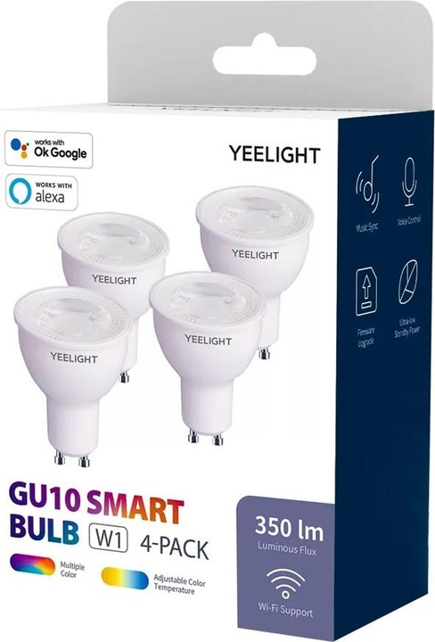 Actual product image Yeelight W3 (GU10, 4.50 W, 350 lm, 4 x, F)