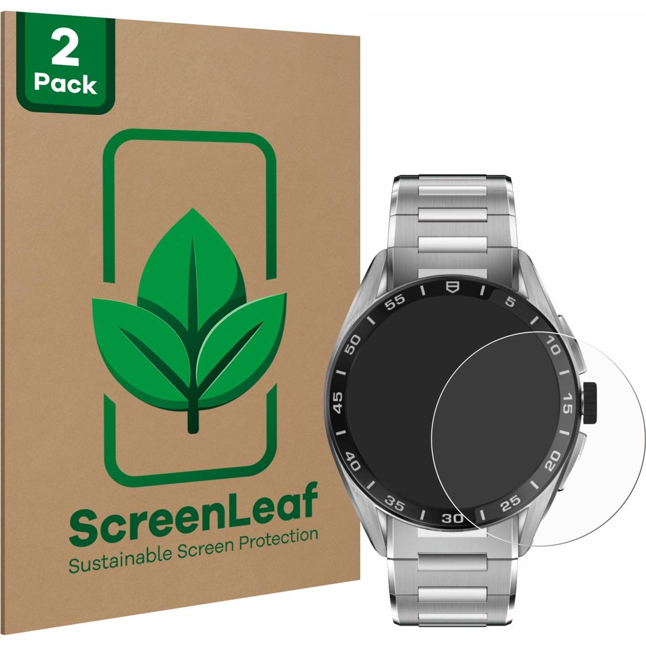ScreenLeaf Schutzfolie nachhaltiger Displayschutz Display Schutz Folie Klar Transparent, Smartwatch Schutzfolie, Transpa...
