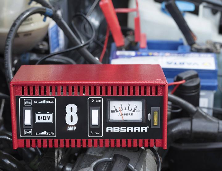Produktbild Absaar Batterieladegerät 8A 6/12V Motorrad (12V, 6V, 8 A)