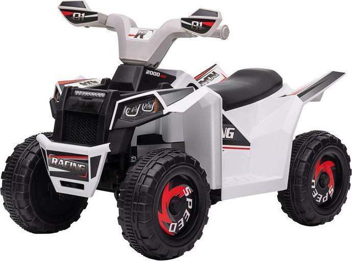 Produktbild Swisshandel24 Elektro Kinderquad, Elektroquad, Vorwärts-, Rückwärtsfunktion, 6V, 1,5-3 Jahre, 2,5 km/h, Weiss (6 V)