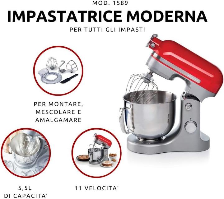 Produktbild Ariete 1589 Küchenmaschine Moderna (1600 W)