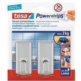 tesa, Klebehaken + Klebenagel, Hooks Classic Chrom Large 2 Pce