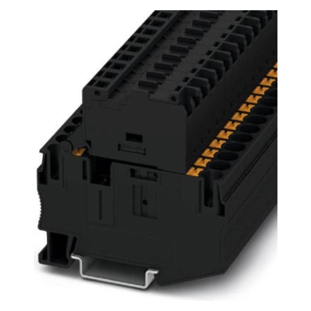 Phoenix Zekering aansluitblok PT 6-HESILED 250 (6,3X32), Kabels + Stekkers, Zwart