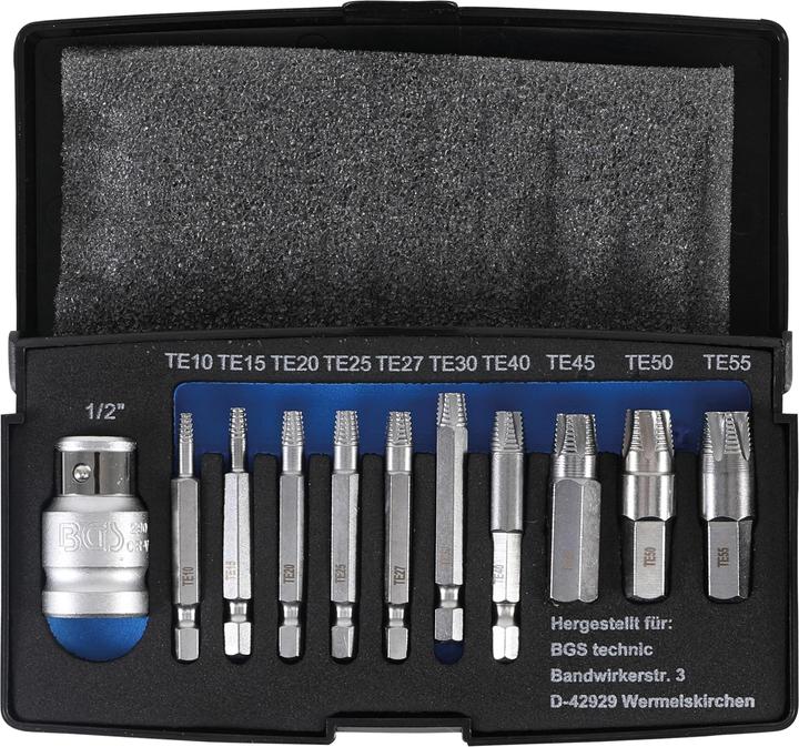 Actual product image BGS Screw extractor set (3/8", 1/4", 1/2")