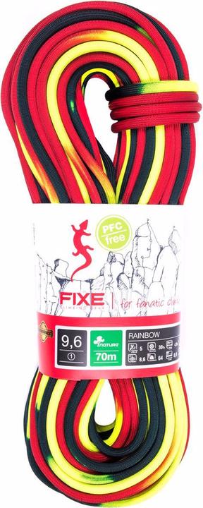 Actual product image Fixe Rainbow 9.6mm End Climbing Rope (70 m)
