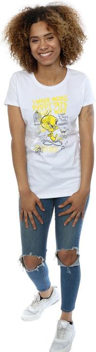 Actual product image Looney Tunes Womens/Ladies More Puddy Tats Tweety Cotton T-Shirt (XXL)
