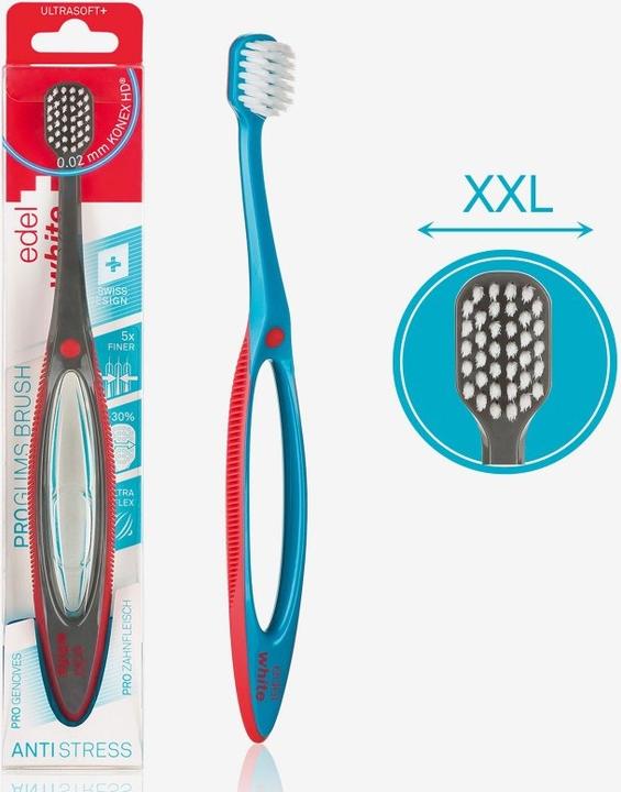Produktbild Edel + White Pro Gums Zahnbürste - XXL Bürstenkopf (Extra weich, 1 x)