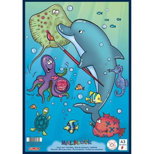 Actual product image Herlitz Colouring Pad A4 75BL 3Motifs (A4, Plain)