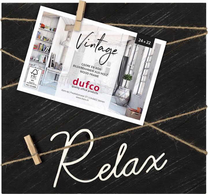 Produktbild Dufco Bilderrahmen Vintage Relax 24 x 22 cm, Schwarz (24 x 22 cm)