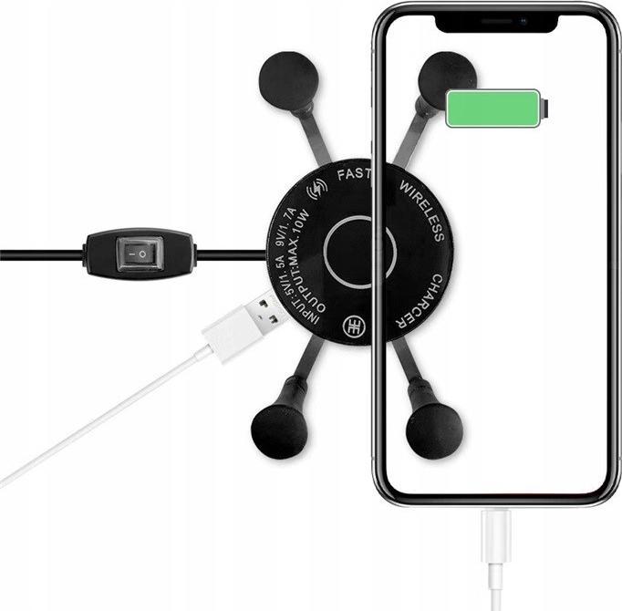 Productafbeelding FreedConn Motor Telefoonhouder Mc7w Met Inductieve Lader