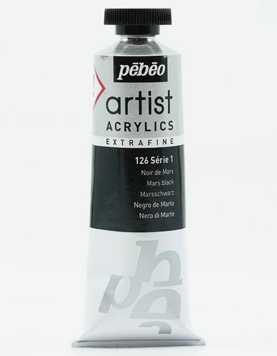 Produktbild Pebeo Artist Acrylics Extrafein Acrylfarben (Marsschwarz, 37 ml)