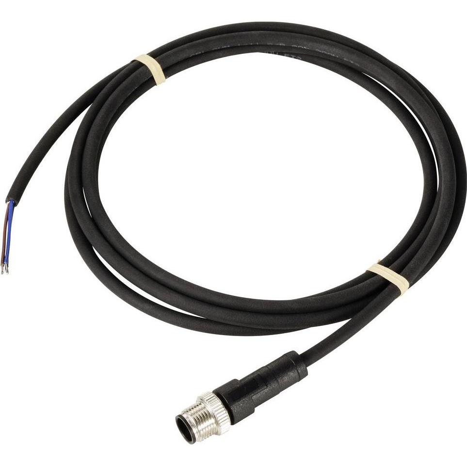 Thumbnail - Tru Components TC-12833168 Sensor-/Aktor-Anschlussleitung M12 Stecker, gerade 10, Elektronikkabel + Stecker, Schwarz