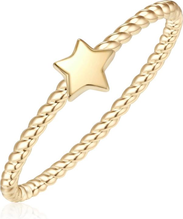 Produktbild Glanzstücke München Damen Stern Sterling Silber gelbgold - 10038 (58, 925 Silber)