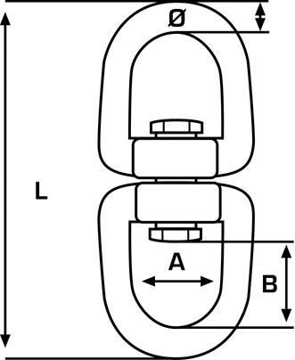 Image du produit Pösamo Émerillon 8 mm Acier inoxydable