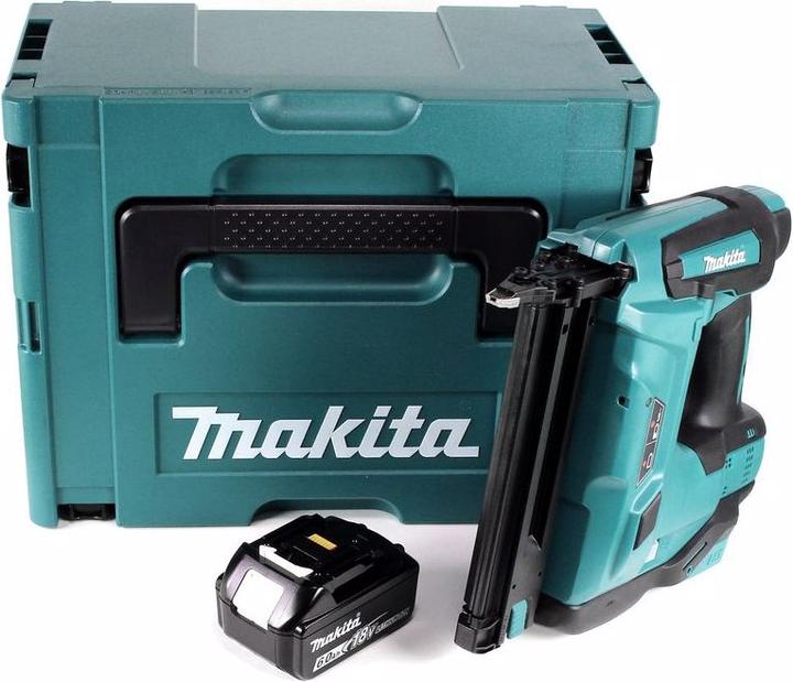 Produktbild Makita DBN 500 G1J Akku Stauchkopfnagler 15-50 mm 90° 18 V mit 1x 6,0 Ah Akku im MakPac - ohne Ladeg