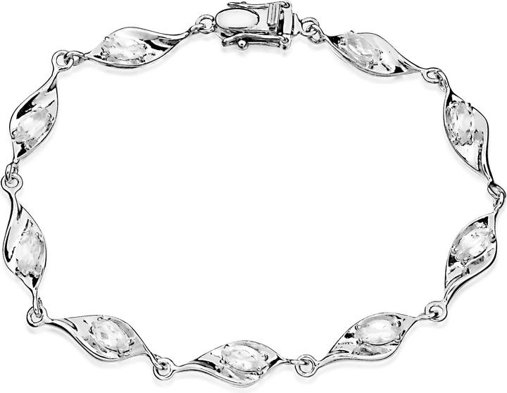 Actual product image Silver Cat Elegant bracelet with zircons SC443