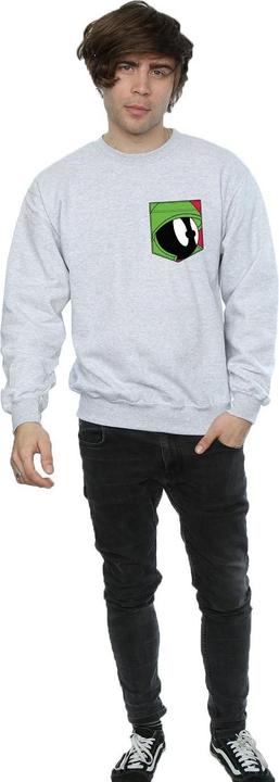 Produktbild Looney Tunes Marvin The Martian Face Faux Pocket Sweatshirt (M)