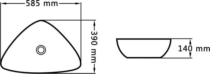 Actual product image vidaXL Becken (585 mm, 390 mm)